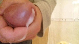 Handjob finished with loads of cum