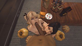 Momiji &amp; Marie Rose Blowjob Duo (Dark)