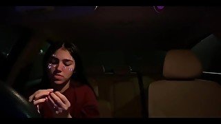 hot teen in car doing dirty work