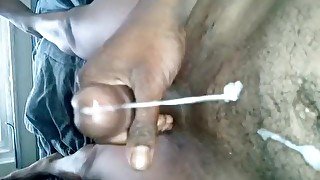 Solo masturbation with cumshot