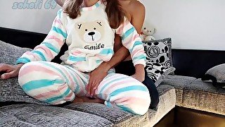 step daddy fuck step daughter schoolgirl with small tits in pajama