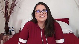 Casting Gem Big Tit Bbw Sexy Amateur Big Sexy Glasses Wearing Busty Babe