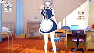 【エロゲーコイカツ！】東方 十六夜咲夜3DCGアニメ動画(東方Project)[Hentai Game Koikatsu! Touhou Sakuya Izayoi(Anime 3DCG Video)