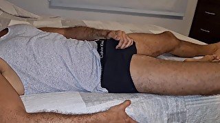 Guy talking dirty while masturbating - Moaning cum - Hector