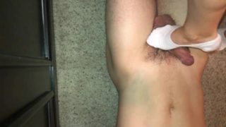 Little White Socks Trampling Cock and Balls