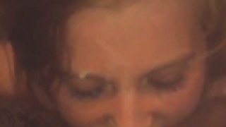 This hooker loves having her face cum on and she loves easy money