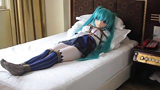 asain miku kigurumi bondage cosplay