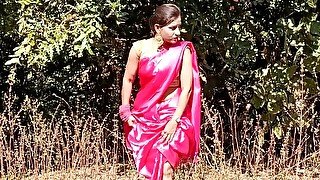 On road showing saree strips