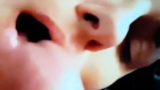 slut slowed Italian blowjob cumshot in mouth