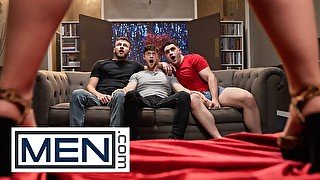 MEN - Michael Boston Sucks His Buddy Finn Harding's Dick Before Bending Over Asking To Get Fucked