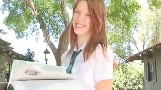 Schoolgirl Showing Off In Public