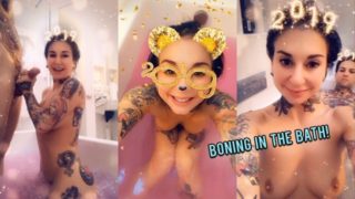 Joanna Angel and Small Hands in a private bathtub having wet soapy sex