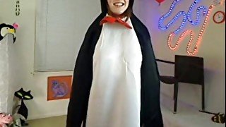 Two Funny Teens penguins on cam