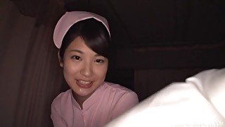 POV video of cute Japanese babe Aoi Mizutani giving a blowjob