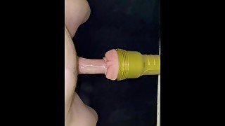 Hung White Twink Fucks Fleshlight