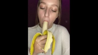 TEEN Blow Job with banana