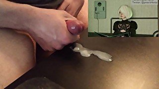 Futanari 2B, Amber, Miku and more cum inflation - They get super filled!