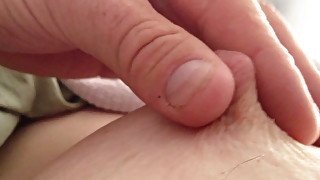 Close up homemade video with me playing with my wife's nipples