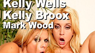 Kelly Wells & Kelly Broox & Mark Wood Lesbian Suck Fuck Anal A2M Snowball