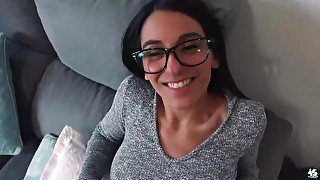 Danica Mori In Tanned Petite Girl With Glasses Deepthroats And Squirts For Her Boyfriend