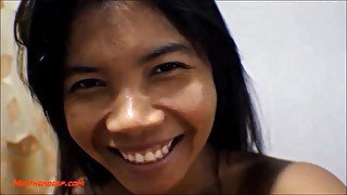 9 weeks pregnant thai asian teen 18+ get anal creampie in black leather