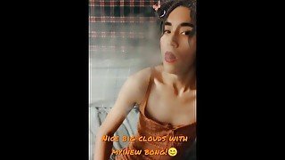 Petite Latina Smoke & Blows Clouds - 2