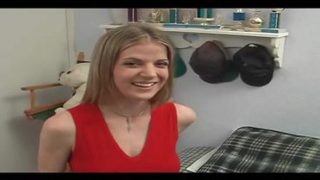 Beautiful youthful harlot is making a perfect Blowjob