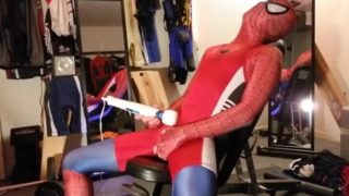 Zentai Spidey Shooting Some Web