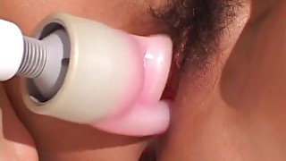 Busty milf, Kanoka, creamed on face during naughty toy porn