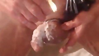 skinhead slave hot wax on dick