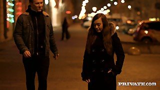 Romantic girl Katarina Muti fucks her BF after a winter walk