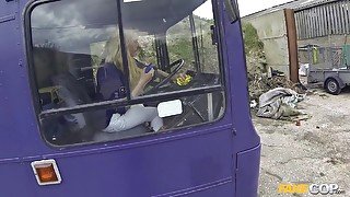 Brittany in Copper Fucks Bus Driver in the Arse - FakeCop