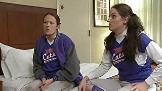 Softball playing babes have lesbian sex