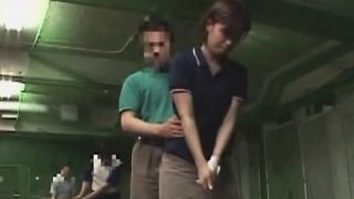 Subtitled Japanese golf swing erection demonstration