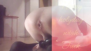 waiting for daddy, anal slut warms up.her anus