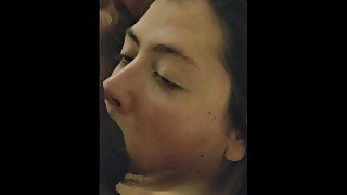 Talented small bbw ball sucking