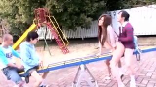 Alluring Japanese lady gets drilled by a young guy outside