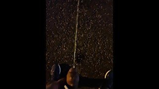 Piss next to road