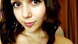 horny russian teen having fun fingering herself