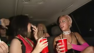 Delightful drunkard babes with nice ass in thong getting wild outdoor