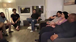 Her first anal gangbang! - 11 guys fuck Vanessa Cliff in the ass