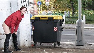 Teen Brunette Loves Public Pissing