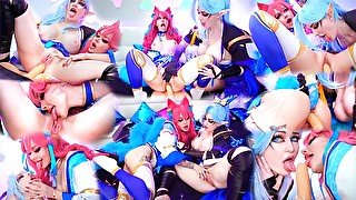 Ahri and Vayne Show Ultimate Orgasms