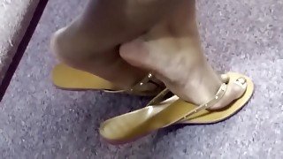 Friends Candid Beautiful Ebony Feet at Church 5