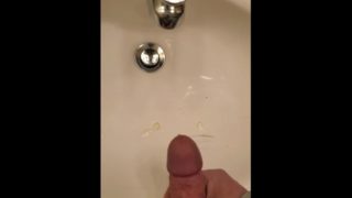 Quickie Cumshot In Sink