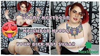 Welcome to the Neighborhood Sloppy BBW Blowjob by Busty horny redhead - Gaberiella Monroe