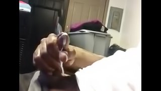 Beating my big black dick