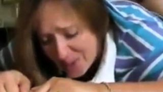 Mom's first time crying Anal