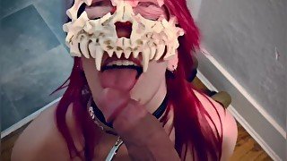 Wolf Girl Licks Cock! (Valtowser@onlyfans)