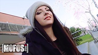 Italian teen (Rebecca Volpetti) getting her bootie banged in public - mofos